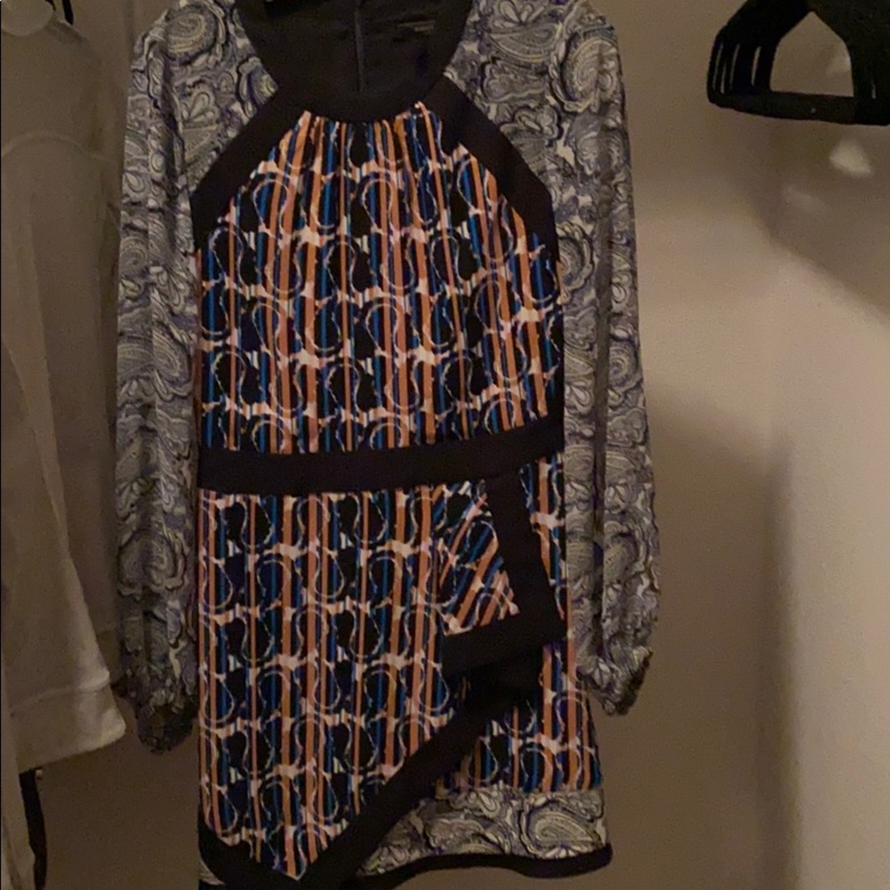 Bcbg Scoop neck work dress silk great material
